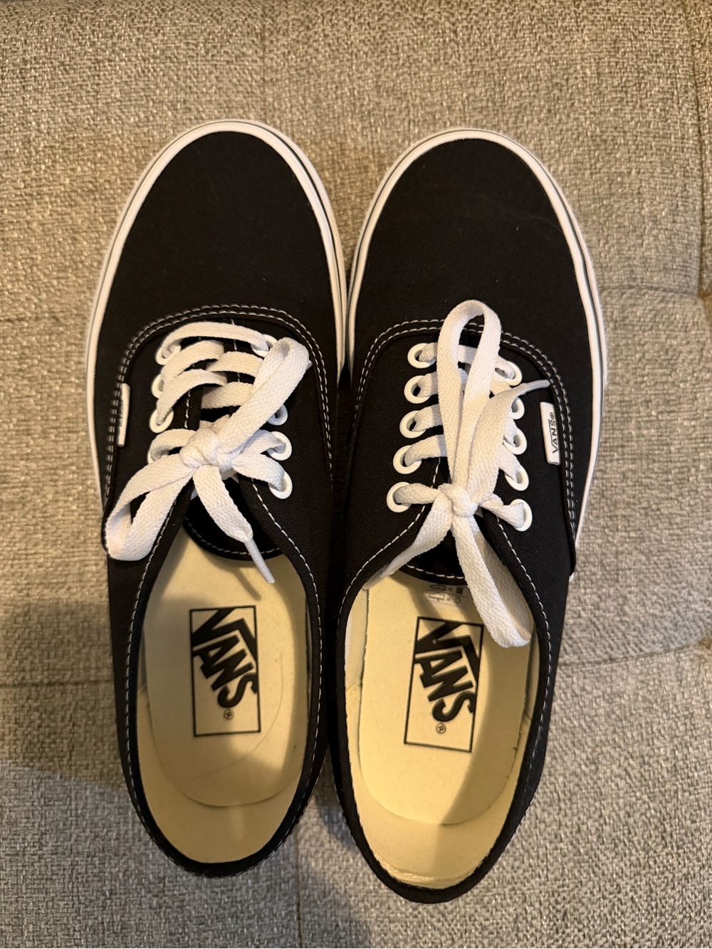 Vans Black and White Authentic Low-Top Sneakers